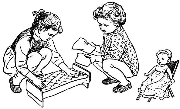 Игра «Няня» для малышей в детском саду