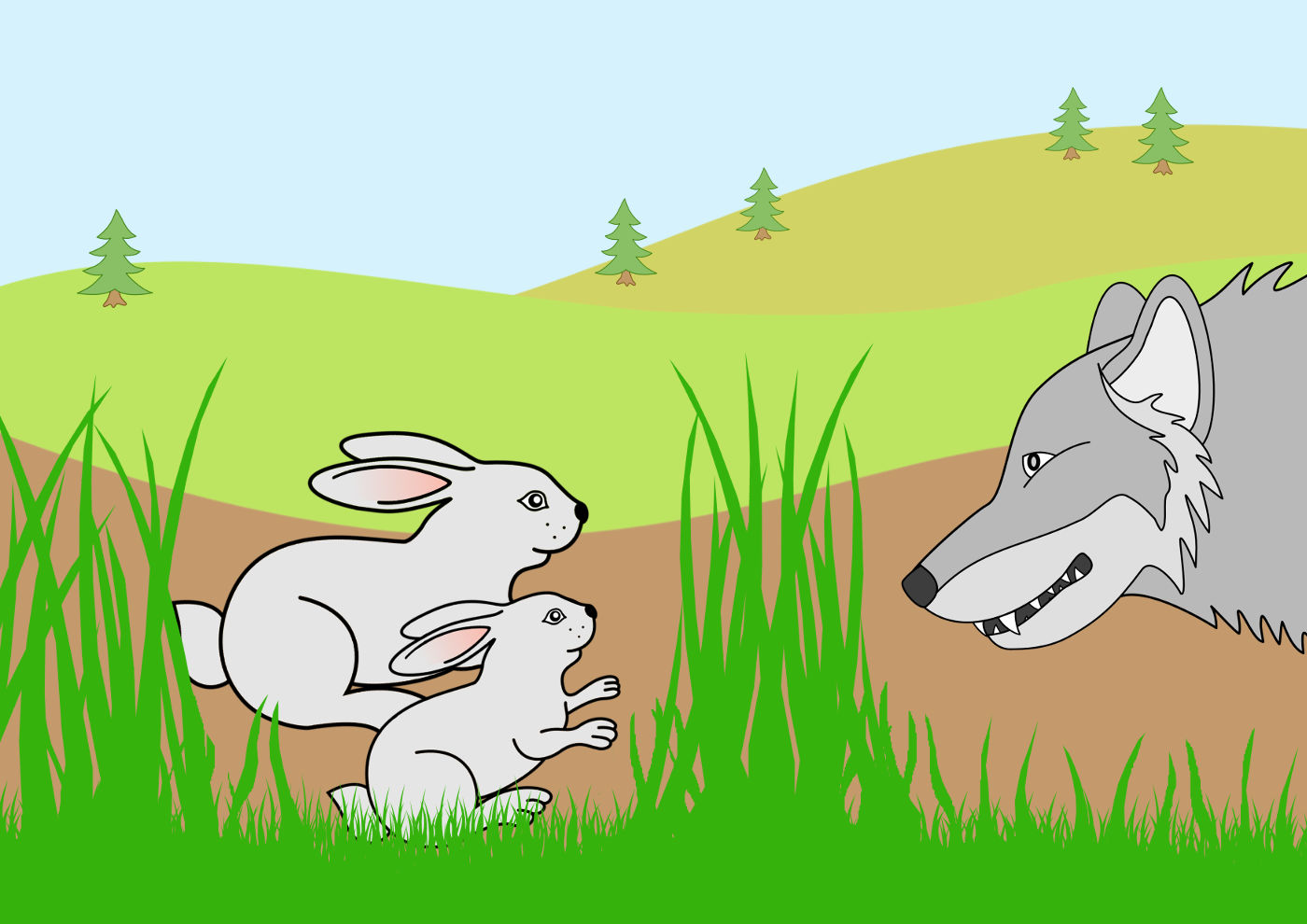 Игра «Зайцы и волк» в детском саду